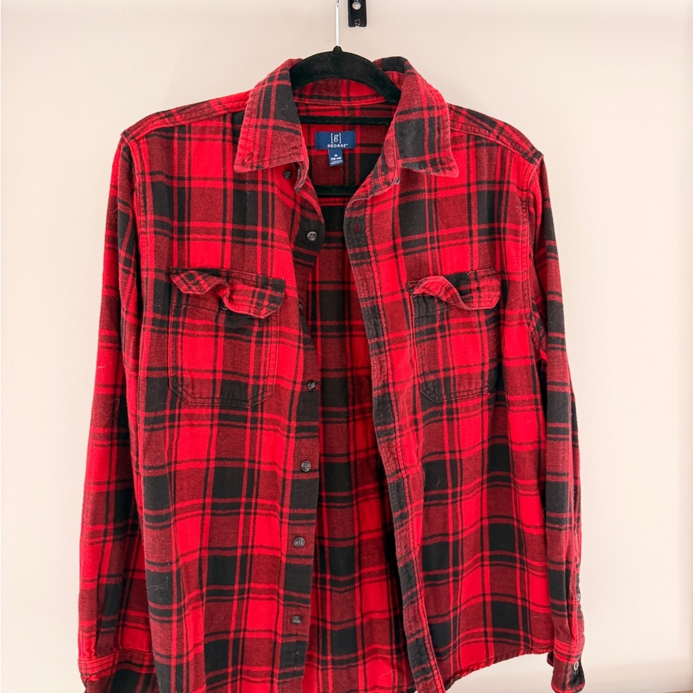 George Red and Black Checkered Shirt